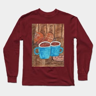 Two Coffees with Rolls Long Sleeve T-Shirt